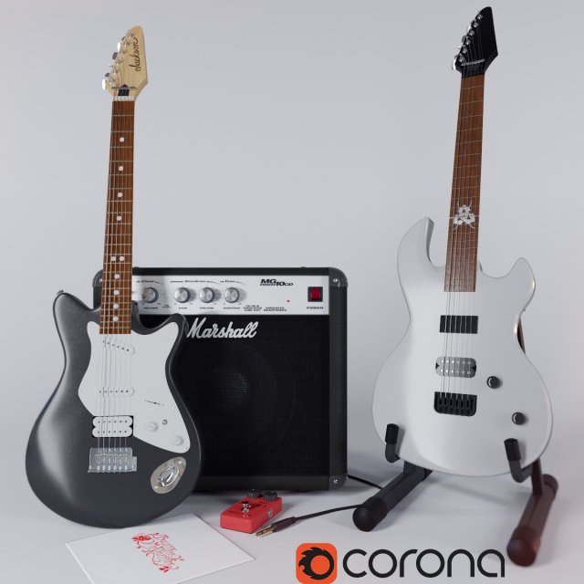 guitarpro jackson 3D मॉडल .c4d .max .obj .3ds .fbx .stl .blend 