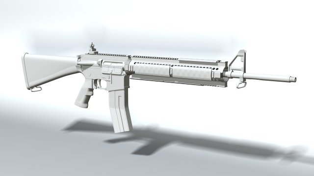 ar-15 high-poly model Modello 3D .c4d .max .obj .3ds .fbx .stl .blend 