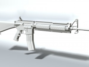 ar-15 high-poly model 3D 모델