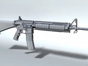 ar-15 high-poly model 3D Model
