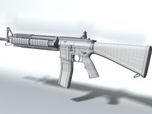 ar-15 high-poly model Modello 3D