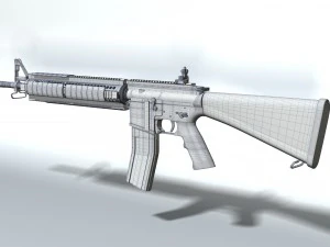 ar-15 high-poly model 3D Model
