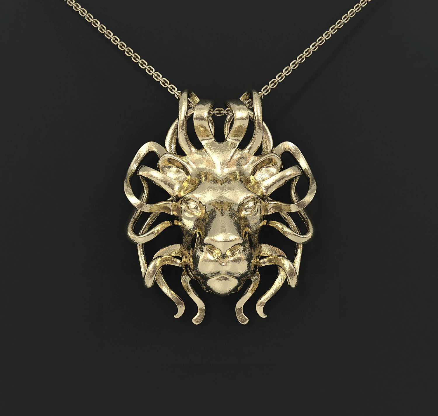 leo zodiac pendant 3D Print Model .c4d .max .obj .3ds .fbx .stl .blend