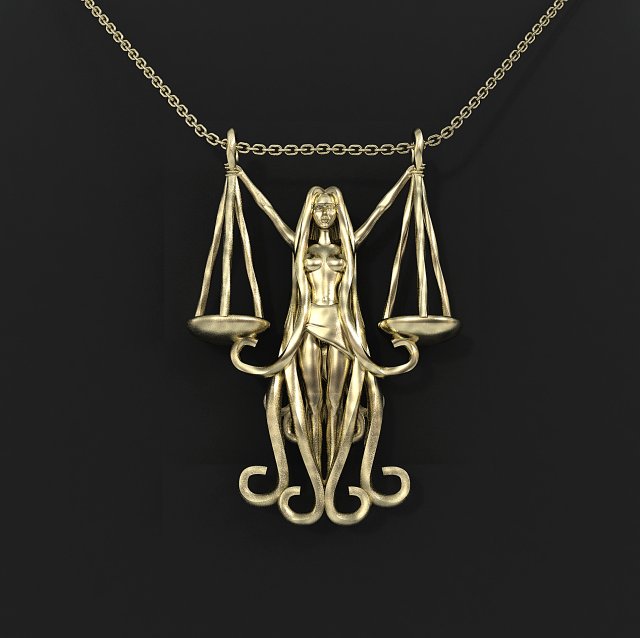 libra zodiac pendant Modelo de impresión 3D .c4d .max .obj .3ds .fbx .stl .blend 