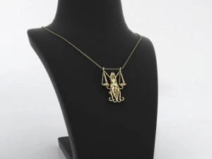 libra zodiac pendant 3D Print Model