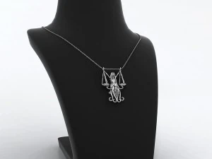 libra zodiac pendant 3D Print Model