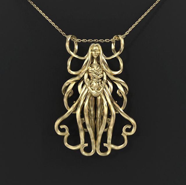 virgo zodiac pendant 3Dプリントモデル .c4d .max .obj .3ds .fbx .stl .blend 