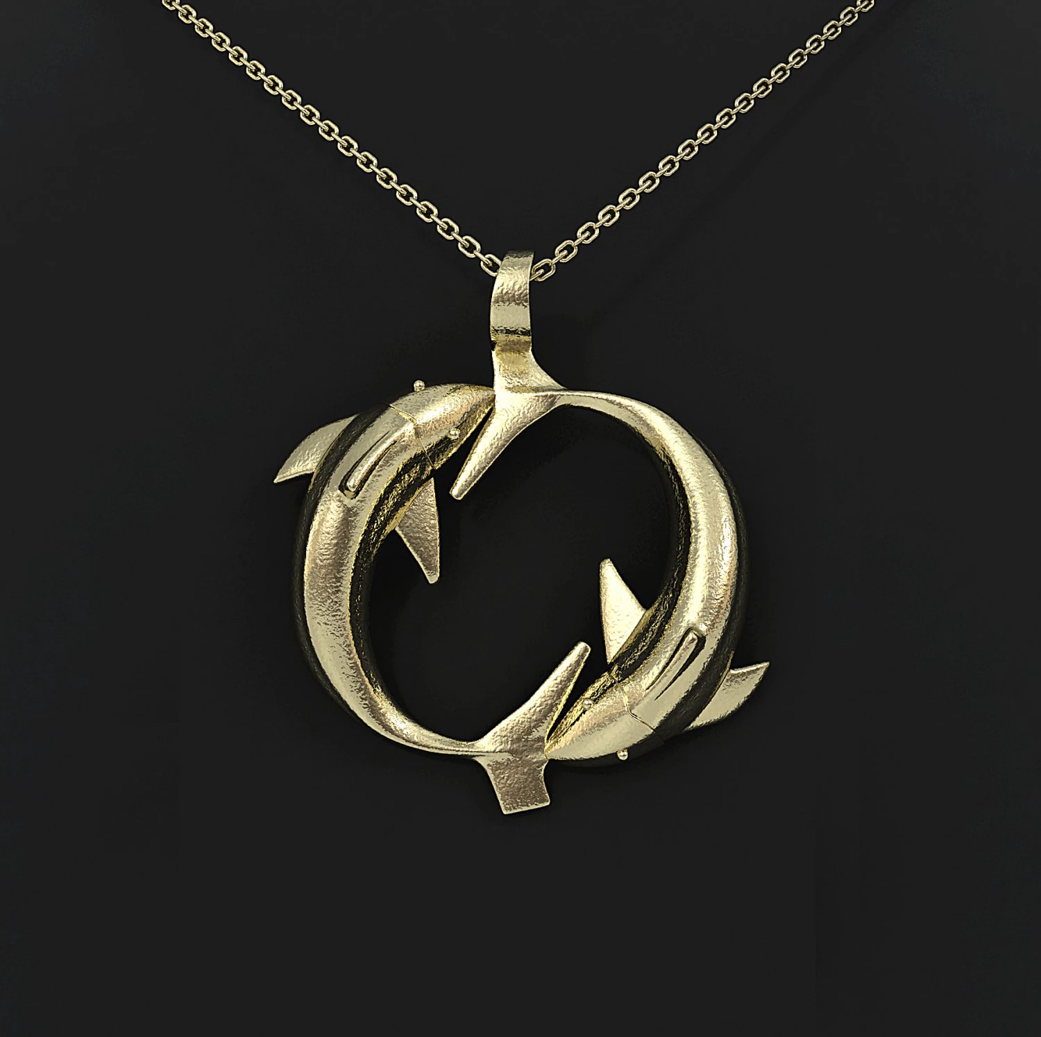 pisces zodiac pendant 3D Print Model .c4d .max .obj .3ds .fbx .stl .blend