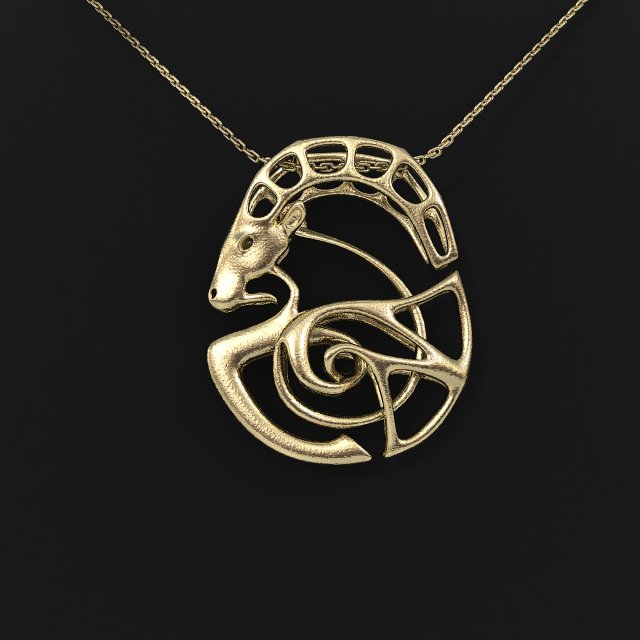 capricorn zodiac pendant 3D Принт Модель .c4d .max .obj .3ds .fbx .stl .blend 
