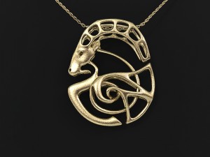 capricorn zodiac pendant 3D Print Model