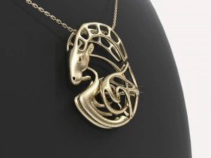 capricorn zodiac pendant 3D Print Model