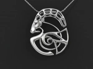 capricorn zodiac pendant 3D Print Model