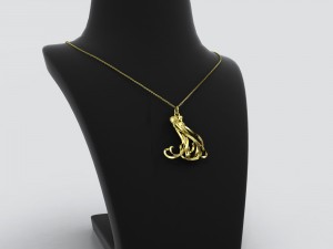 aquarius zodiac pendant 3D Baskı Modeli