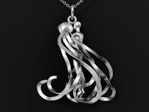aquarius zodiac pendant 3D Baskı Modeli