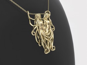 gemini zodiac pendant Modelo de Impressão 3D