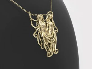 gemini zodiac pendant 3D Print Model