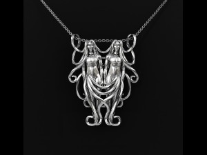 gemini zodiac pendant Modelo de Impressão 3D