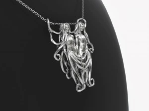 gemini zodiac pendant 3D Print Model