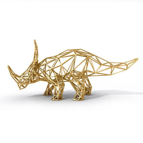 styracosaurus wireframe 3D Model .c4d .max .obj .3ds .fbx .stl .blend