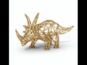 styracosaurus wireframe 3D Model