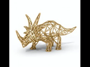 styracosaurus wireframe 3D Model