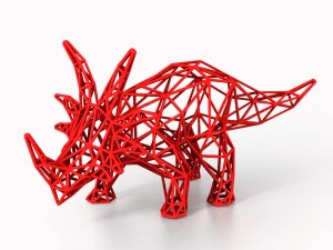 styracosaurus wireframe 3D Model