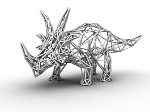 styracosaurus wireframe 3D Model