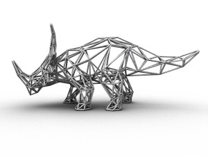 styracosaurus wireframe 3D Model