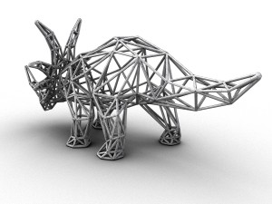 styracosaurus wireframe 3D Model