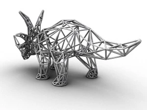 styracosaurus wireframe 3D Model