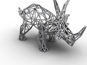 styracosaurus wireframe 3D Model