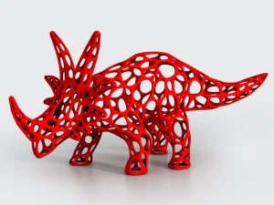 styracosaurus cellular wireframe 3D Model