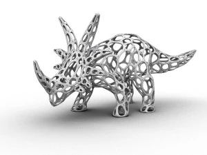 styracosaurus cellular wireframe 3D Model