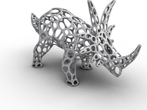 styracosaurus cellular wireframe 3D Модель