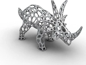 styracosaurus cellular wireframe 3D Model