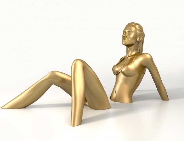 sunbath girl 3D Model .c4d .max .obj .3ds .fbx .stl .blend 