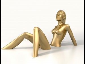 sunbath girl 3D Model