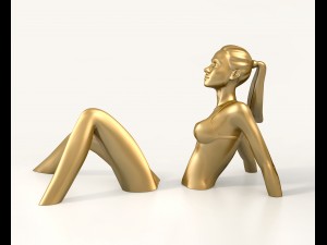 sunbath girl 3D Model