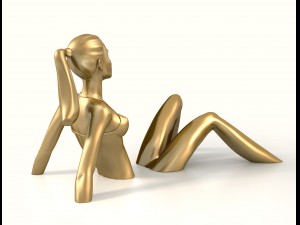 sunbath girl 3D Model