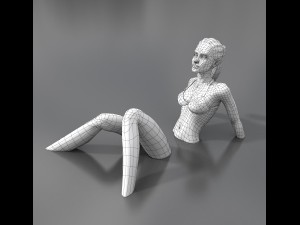 sunbath girl 3D Model
