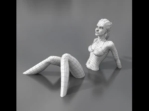 sunbath girl 3D Model