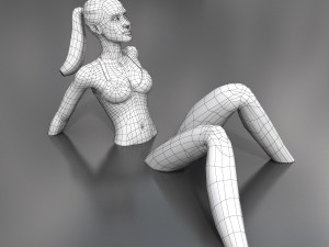 sunbath girl 3D Model