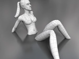 sunbath girl 3D Model