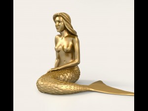 mermaid sculpture 3D Model