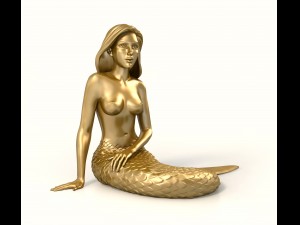 mermaid sculpture 3D Model