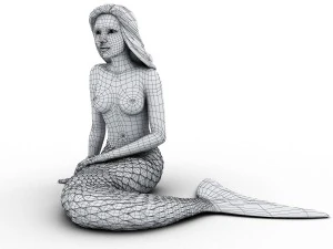 mermaid sculpture 3D Model