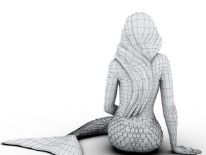 mermaid sculpture 3D Model