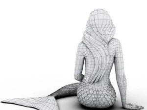 mermaid sculpture 3D Model