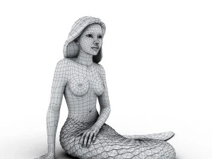 mermaid sculpture 3D Model