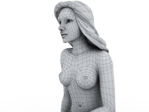 mermaid sculpture 3D Model